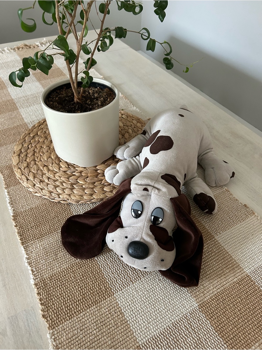 Vintage Pound Puppy 1984 - Canadian Variant, Irwin Toy Ltd - cream and brown